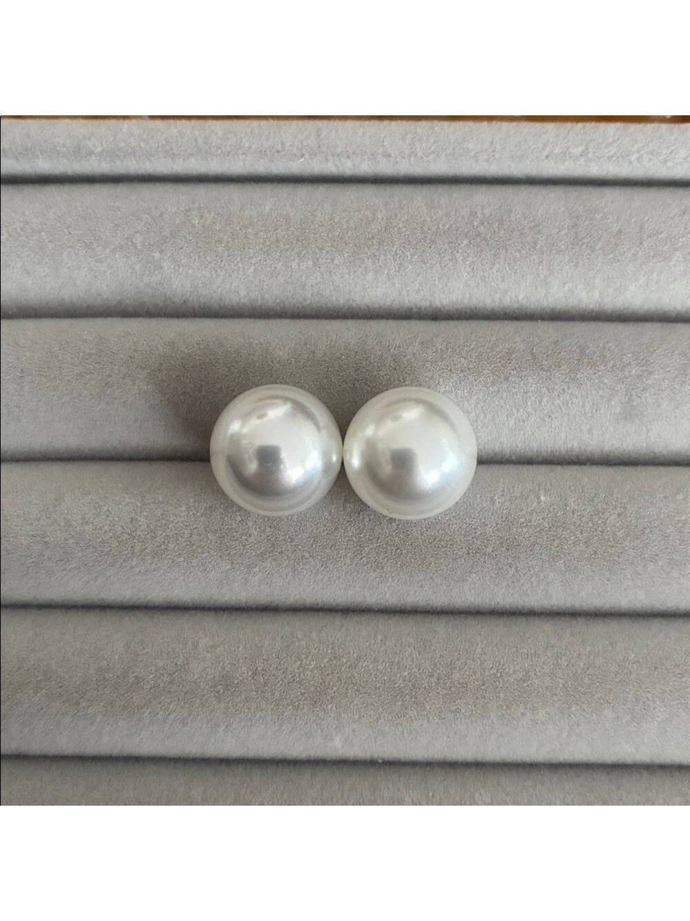 12mm Swarovski Pearl Stud Earrings, Sterling Silver Posts, Classic Minimal Studs